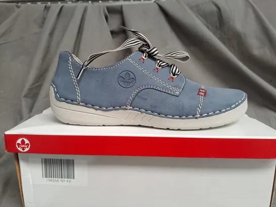 BOXED PAIR OF RIEKER TRAINERS IN BLUE UK 6