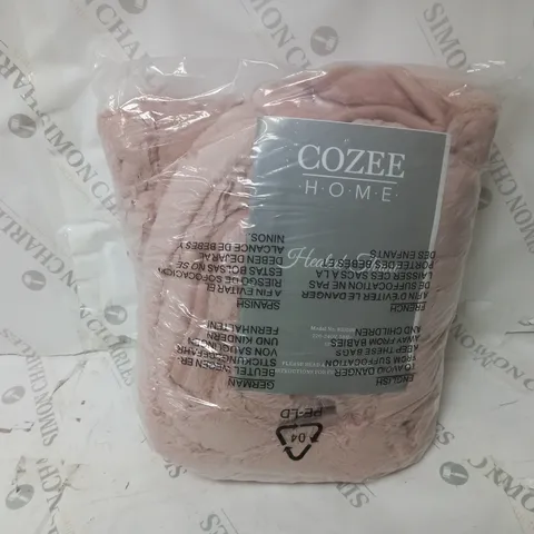 BOXED COZEE HOME VELVETSOFT HEATED THROW IN PINK