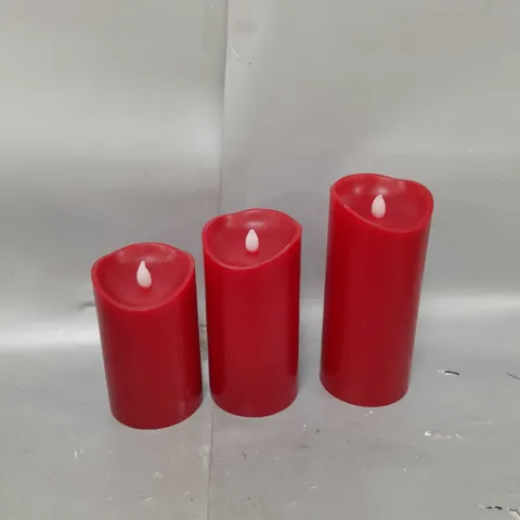 Outlet Home Reflections Set of 3 LED Pillar Candles