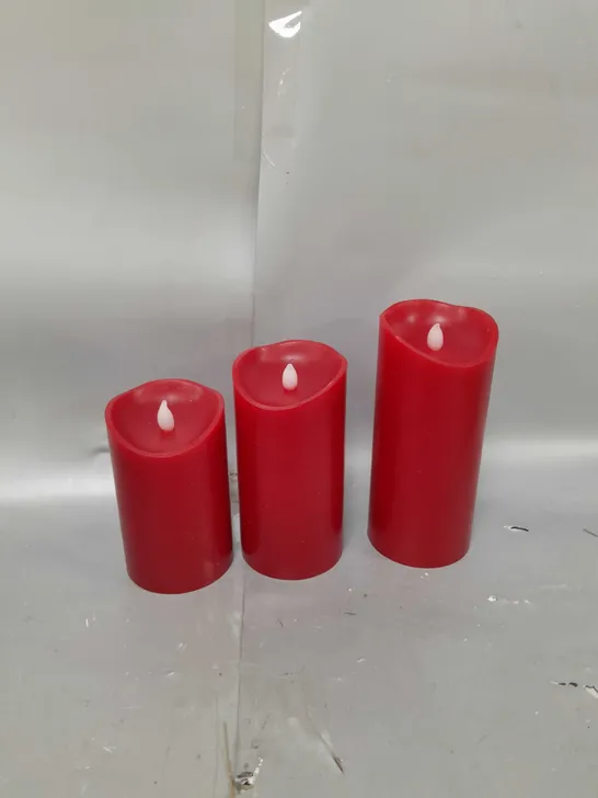 Outlet Home Reflections Set of 3 LED Pillar Candles