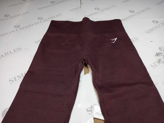 GYMSHARK LEGGING PANTS IN RED/BLACK - MEDIUM