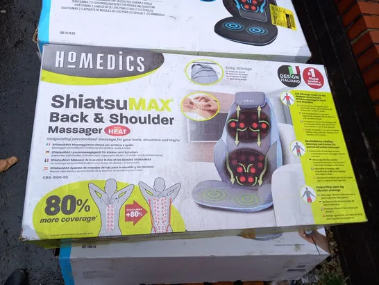 BOXED HOMEDICS MAX SHIATSU MASSAGE CHAIR BACK AND SHOULDER MASSAGER CBS-1000-EU