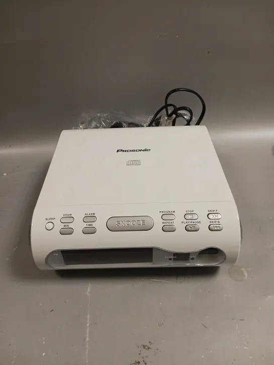 BOXED PROSONIC CR-108 TOP LOADING CD ALARM CLOCK RADIO 