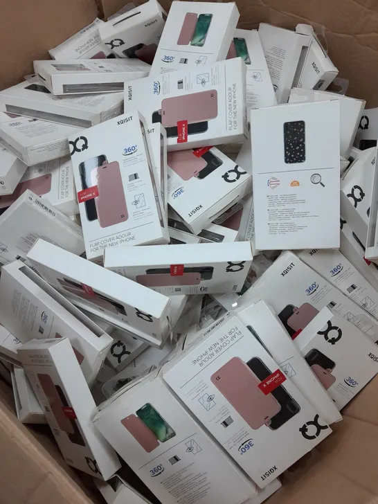 LARGE BOX OF ASSORTED IPHONE CASES 