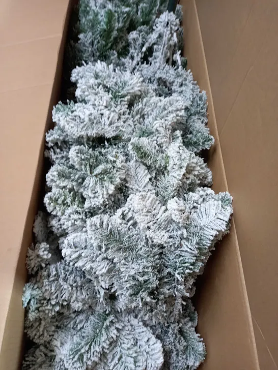 BOXED 8FT FLOCKED EMPEROR CHRISTMAS TREE - COLLECTION ONLY RRP £189.99