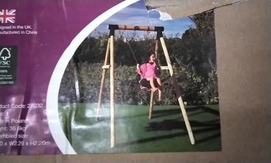 PLUM BUSH BABY WOODEN SWING SET (4 PARTS) RRP £224.99