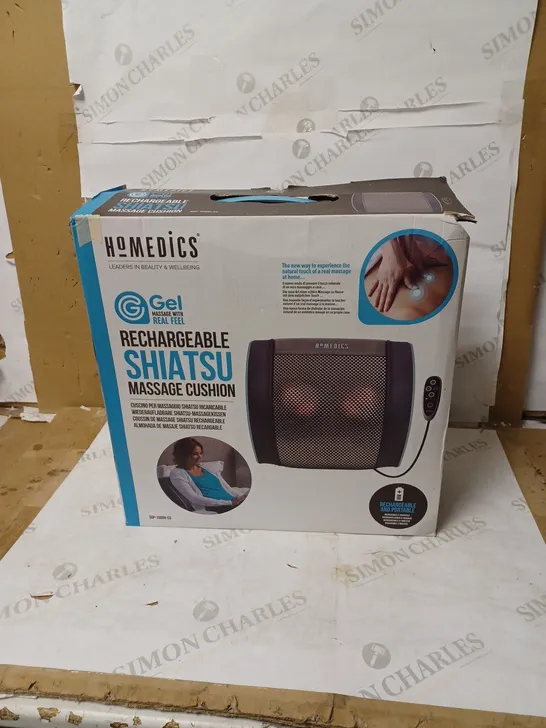 BOXED HOMEDICS RECHARGABLE SHIATSU MASSAGE CUSHION