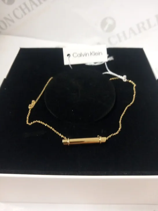 BOXED CALVIN KLEIN ELONGATED LINEAR NECKLACE