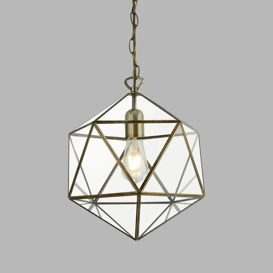 BOXED COVETT PRISIM SHAPED 1-LIGHT GEOMETRIC PENDANT 