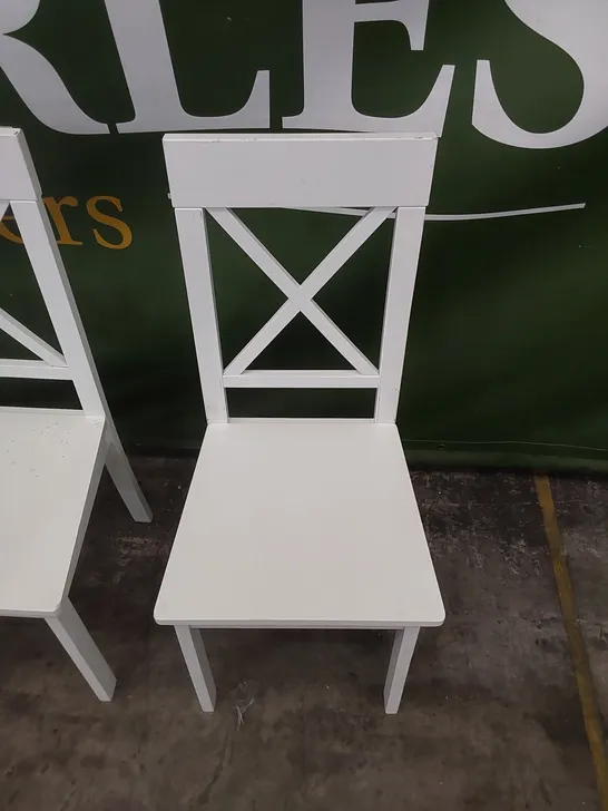 SET OF 6 KENDAL WHITE DINING CHAIRS