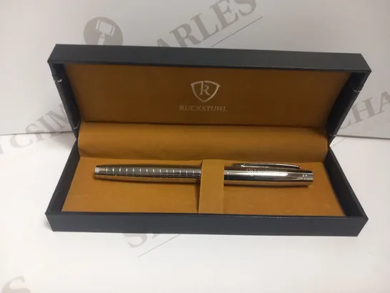 RUCKSTUHL STAINLESS STEEL PEN IN CASE