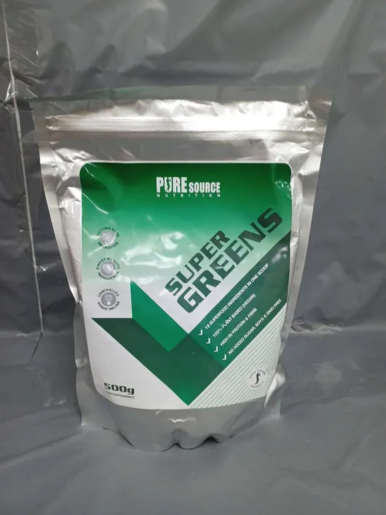 PURE SOURCE NUTRITION SUPER GREENS POWDER 500G