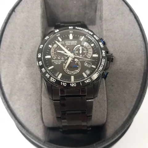 BOXED CITIZEN GENTS ECO DRIVE CHRONOGRAPH AT WR200 WRIST WATCH