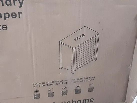 BOXED LAUNDRY HAMPER IN WHITE 