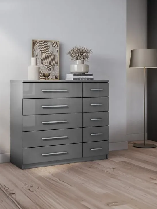 BOXED GRADE 1 PRAGUE 5&5 DRAWER CHEST (2 BOXES) RRP £109