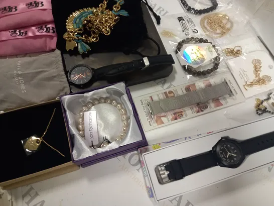 LOT OF ASSORTED JEWELLERY AND WATCH ITEM STO INCLUDE PHILIP JONES AND JOHN RICHARDS