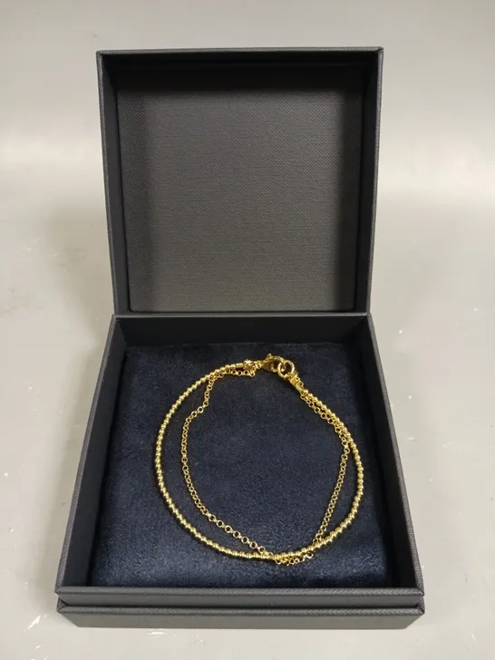 ASTLEY CLARKE TWIN GOLD CHAIN LINK BRACELET 