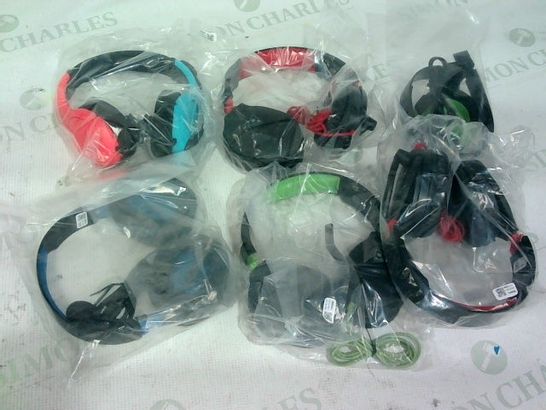 6 X ASSORTED PAIRS OF GAMING HEADSETS TO INCLUDE TURTLE BEACH/ NINTENDO 