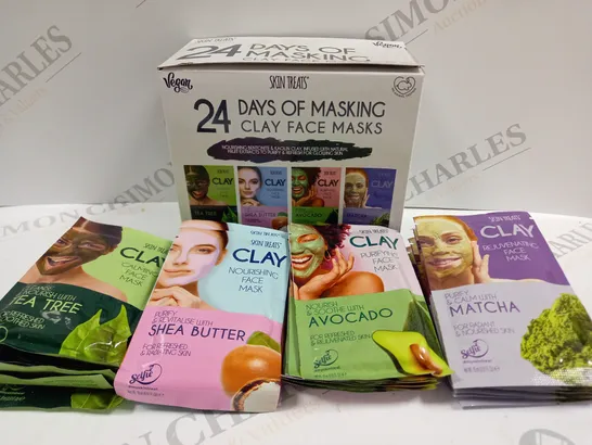 SET OF 5 APPROX 24 SKIN TREATS CLAY FACE MASKS