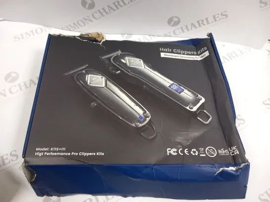 BOXED HAIR CLIPPERS K11S+I11 HIGH PERFORMANCE PRO CLIPPERS KIT