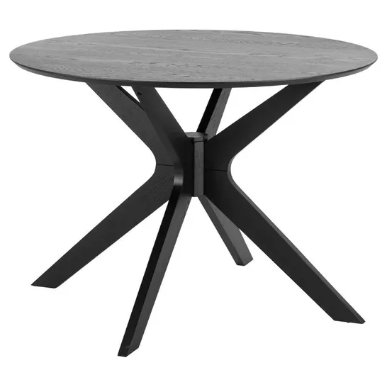 BOXED TROSPER ROUND DINING TABLE - BLACK (1 BOX)