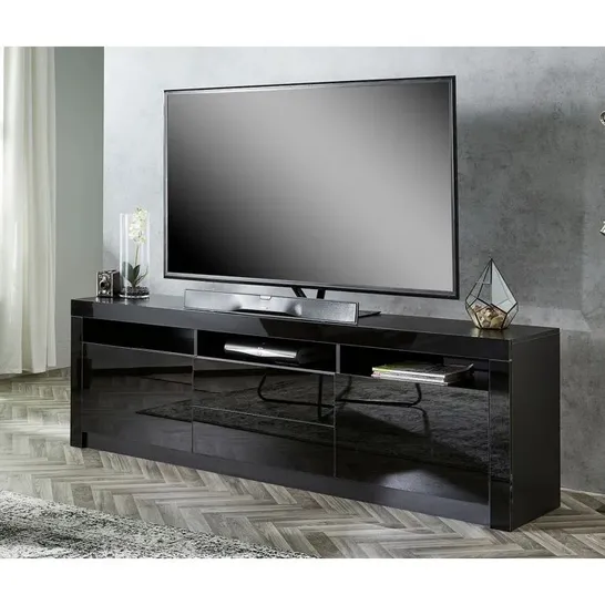 BOXED JENNINE TV STAND FOR TVS UP TO 88" BLACK (2 OF 2 BOXES) 