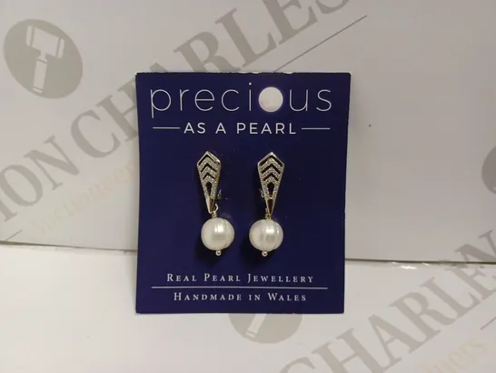 PRECIOUS AS A PEARL SILVER DANGLE EARRINGS