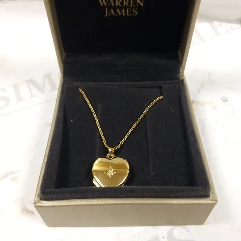 BOXED WARREN JAMES GOLD HEART NECKLACE