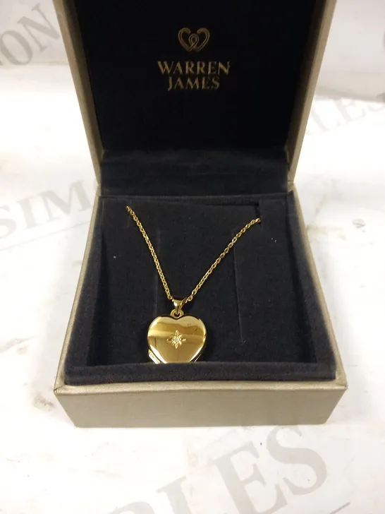 BOXED WARREN JAMES GOLD HEART NECKLACE