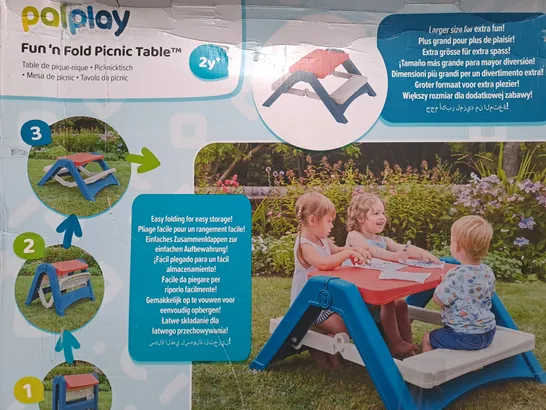 BOXED PALPLAY FUN 'N FOLD PICNIC TABLE  RRP £64.99