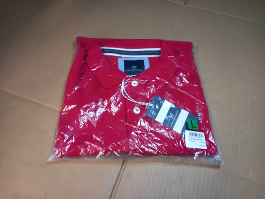 PACKAGED CREW CLOTHING COMPANY CRIMSON POLO- LARGE