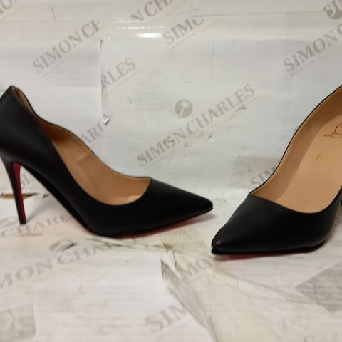 BOXED BLACK/RED HIGH HEEL SHOES