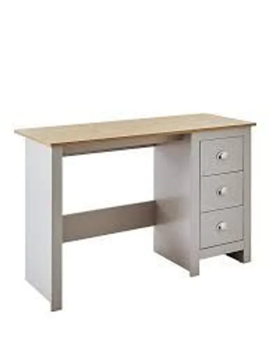 ATLANTA STUDY DESK LIGHT GREY/OAK - COLLECTION ONLY RRP £99