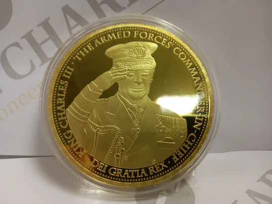 KING CHARLES III `ARMED FORCES COMMANDER IN CHIEF` COMMEMORATIVE COIN