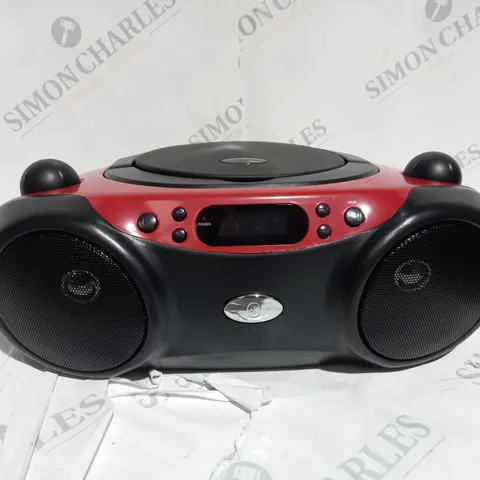 BOXED BLUETOOTH BOOMBOX IN RED & BLACK 