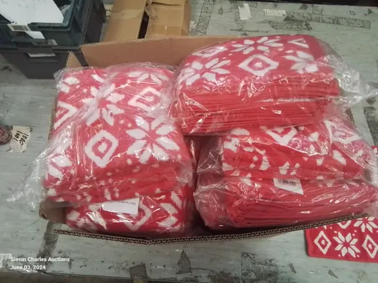 A BOX OF CHRISTMAS DESIGN HAND TOWELS 