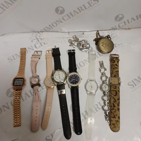 APPROXIMATELY 10 ASSORTED WATCHES FROM VARIOUS BRANDS TO INCLUDE FILA, NAVOX, GUY LAROCHE ETC