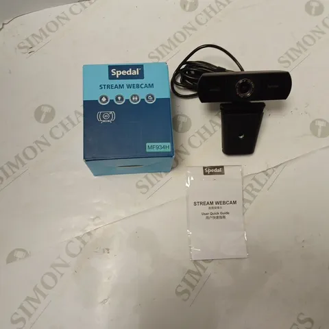 BOXED SPEDAL USB STREAM WEBCAM - MODEL MF934H - FOR HOME OFFICE WORK AND VIDEOCONFERENCING 