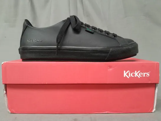 BOXED PAIR OF KICKERS SHOES IN BLACK EU SIZE 37