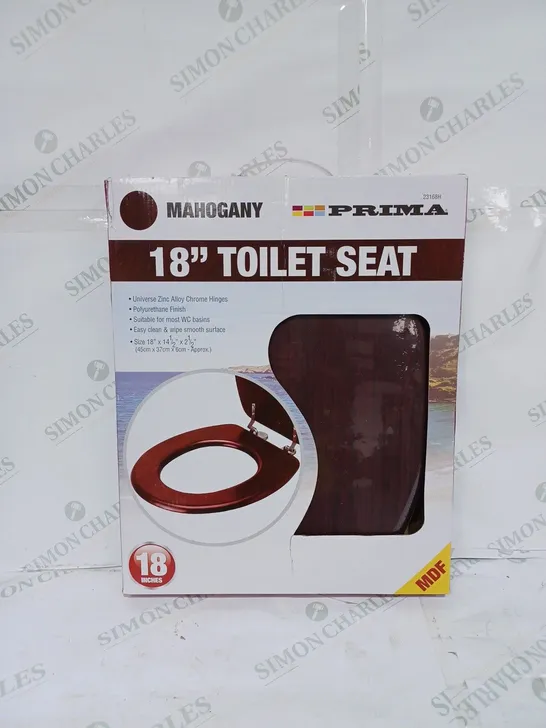 PRIMA MAHOGANY MDF 18" TOILET SEAT