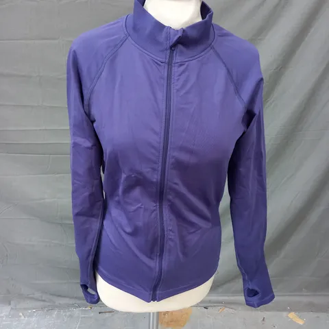 GYMSHARK SWEAT SEAMLESS ZIP UP JACKET IN PURPLE SIZE XL