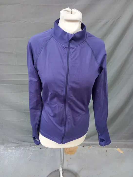 GYMSHARK SWEAT SEAMLESS ZIP UP JACKET IN PURPLE SIZE XL