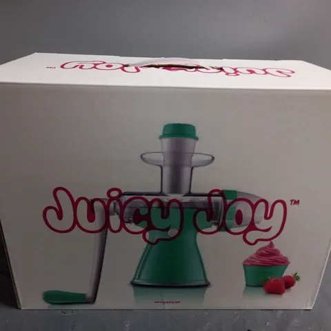 BOXED JUICY JOY JUICE & ICE CREAM MAKER