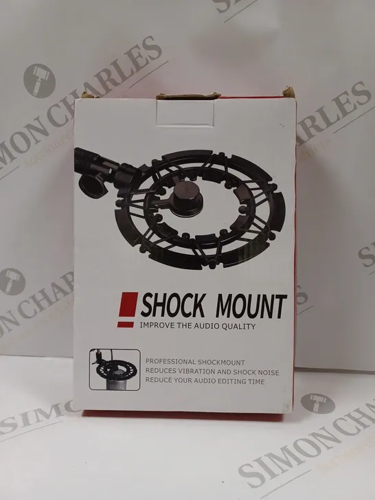 BOXED SHOCK MOUNT FOR MICROPHONE STAND 