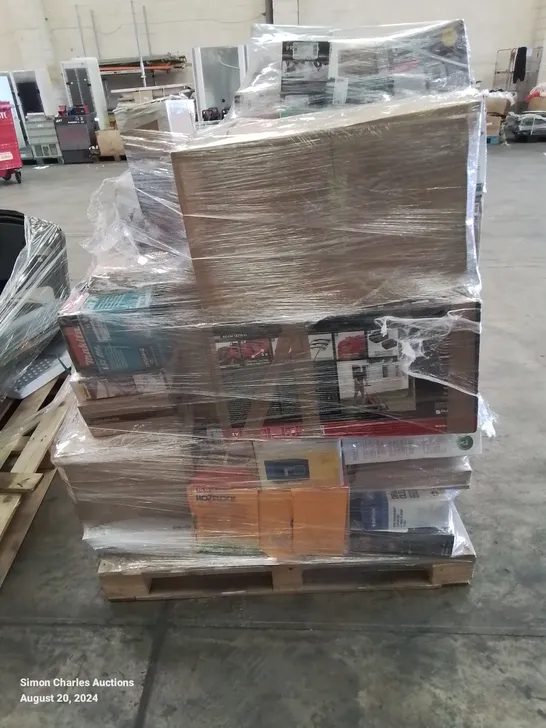 PALLET OF APPROXIMATELY 35 UNPROCESSED RAW RETURN HOUSEHOLD AND ELECTRICAL GOODS TO INCLUDE;