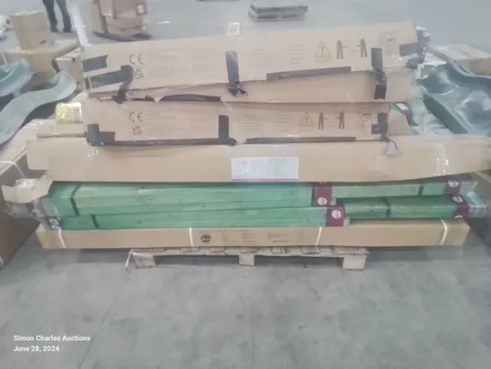 PALLET OF INCOMPLETE GARDEN PLAY SETS AND SWING ARMS 