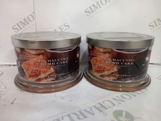 HOMEWORX BY HARRY SLATKIN & CO. 2X MOCHACCINO CRUMB CAKE 4 WICK CANDLES