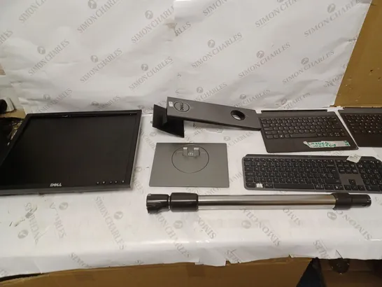 LOT OF APPROXIMATELY 5 ELECTRICAL PARTS AND COMPONENTS TO INCLUDE DELL P190ST, LOGITECH KEYBOARD, AND LENOVO FOLIO CASE ETC. 