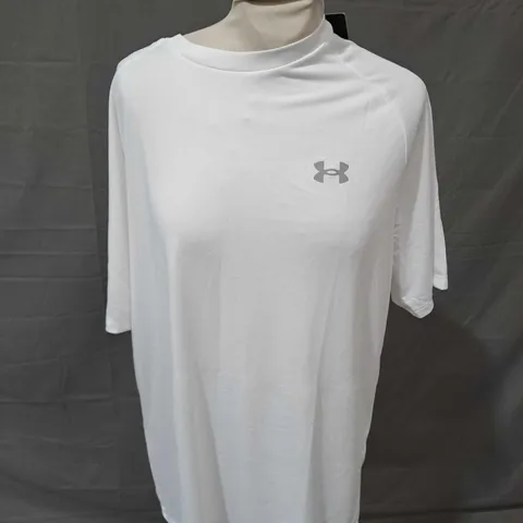 UNDER ARMOUR THE TECH TEE IN WHITE - LARGE