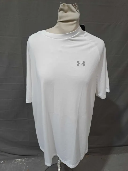 UNDER ARMOUR THE TECH TEE IN WHITE - LARGE